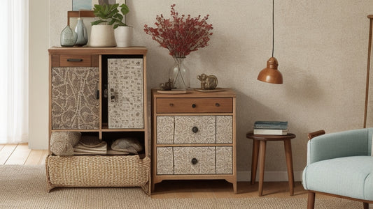 Mix of styles or textures in the accessories, like vintage prints paired with modern furniture