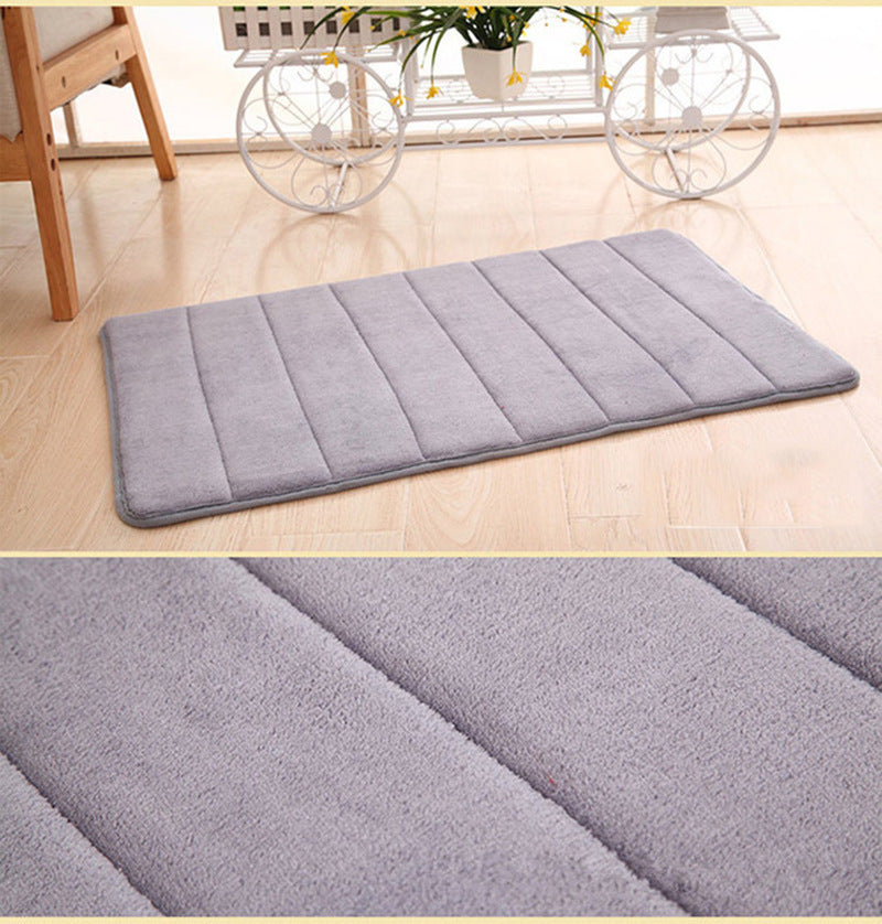 Grey coloured soft rugs for kitchen.