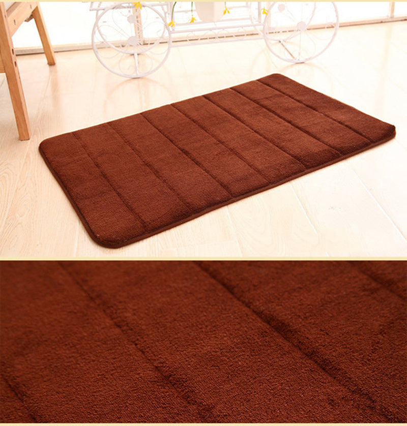 Coffee coloured floor mats.