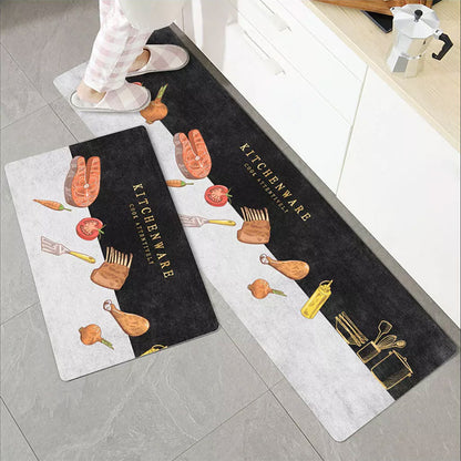 A non-slip kitchen mat